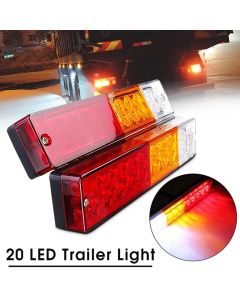 1pc Wholesale 20 leds 12V Waterproof Lights Truck LED Tail Light Lamp Yacht Car Trailer Taillight Reversing Running Brake Turn