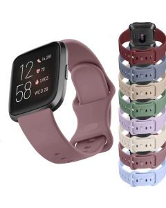 Silicone Watch Strap for Fitbit Versa/Versa 2/Versa Lite Band Soft Adjustable Wristband for Fitbit Versa Smartwatch Watchband