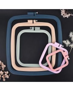 Plastic DIY Embroidery Hoops Square Shape Cross Stitch Hoops Frame Ring Household Craft Embroidery Set Sewing Accessories 5 Size