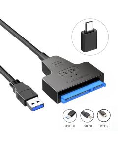 SATA to USB Cable USB 3.0 /Type-C to SATA III Hard Driver Adapter for 2.5" HDD/SSD SATA III Hard Disk Drive USB SATA Converter