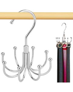 Multi Purpose Hanger 360 Rotatable Metal Clothes 8 Claw Hooks Closet Wardrobe Organizer Multifunctional Hook Belt