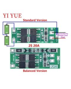 2S 20A 7.4V 8.4V 18650 Lithium Battery Protection Board/BMS Board Standard/Balance For DIY