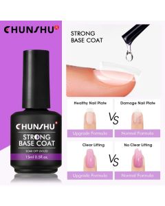 CHUNSHU 15ML Strong Base Coat For Manicure Hybrid Nail Art Long Lasting Transparent Base Gel Semi Permanent Reinforcement