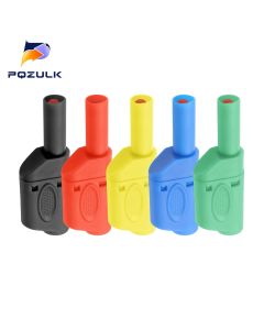 32A Shrouded 4mm Stackable Banana Plug Fully Insulated Safety Nickel-plated Copper Connector