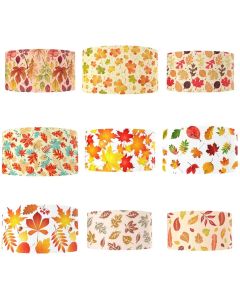 5 Yards 1" 25mm Autumn Maple Leaf Pine Cones Printed Grosgrain Ribbon For Hairbows DIY Gift Packaging Craft Supplies,5Yc20998