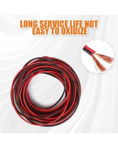 5/10m Red And Black Speaker Cable 2*0.3mm/2*0.5mm Audio Core Wire Tinned Copper 2 Pin AWG For Home Stereo HiFi/Car Player System
