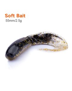 Hanlin 10pcs/20pcs/30pcs Silicone Worm Soft Baits 55mm/65mm Jig Wobblers Fishing Lures With Artificial Rubber Bass Pike Tackle