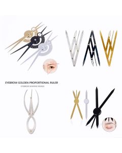 Stainless Steel Microblading Balance Positioning/Equidistant Eyebrow Mapping Ruler Golden Ratio Ruler Measurement Tool