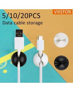5/10/20PCS Rubber Mini Desktop Data Cable USB Type C Organizer for Smart Phone Headset Chargar Cables Holder Protector Cable