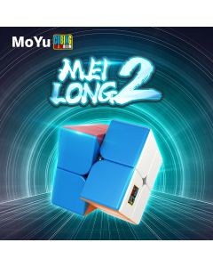MoYu Meilong2 2x2x2 Magic Cube Meilong Stickerless Speed Cube Puzzle Children Gift Adult Educational Professional Fidget Toys