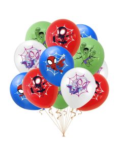12pcs/set Disney 12 in Spiderman Across the Spider Verse Latex Balloon Spidey Party Supplies Balloons Birthday Party Decoration