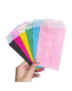Mini Multicolour Solid Pure Color Pouch Kraft Paper Bags Wedding Party Invitation Greeting Cards Paper Gift Bag Guest