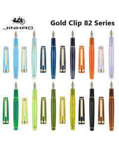 Jinhao 82 Fountain Pen Golden Clip EF/F/M Nib Acrylic Ink Pen Luxury Writing Pens for Stationery Business Office School Supplies