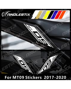 AnoleStix Reflective Motorcycle Stickers Under Seat Fairing Decals Set For YAMAHA MT09 MT-09 SP 2017 2018 2019 2020