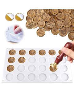 New 24/12/4 Cavity Wax Seal Stamp Mold Silicone Pad Mat DIY Craft Wax Sealing Mat Tool Scrapbooking Gift Package Invitation Card