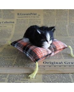 Simulation Cat Toy Ornaments Simulation Animal Flower Cat Cloth Cushion Cat Nap Cat Desktop Doll Ornaments