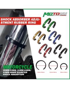 MOTO4U 2PCS Motorcycle Shock Absorber Adjustment Rubber Ring Accessories 30-33MM/41-44MM/43-48MM For Kawasaki Ninja For YAMAHA