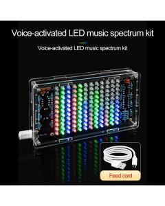 DIY Soldering Project Spectrum USB Mini Electronic Display Sound Activated Home Stereo Speaker DIY Kits for Leaning Soldering