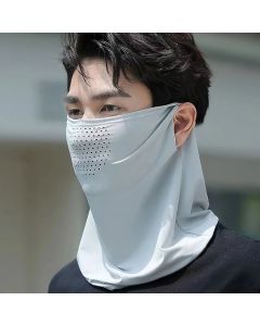 Summer Sunscreen Ice Silk Mask Neck UV Protection Face Cover Sunscreen Face With Brim Outdoor Cycling Sun Protection Hats Caps