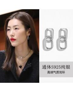 925 Sterling Silver Hot Sale Korean Irregularity Earrings Exquisite Hot Semale Sexy Jewelry Gift Designer Jewelry