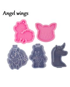 DY1880 Resin Epoxy Silicone Unicorn Horse Molds Rabbit Keychain Crafting Mold Chocolate Fondant Sugarcraft Bear Molds