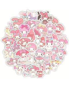 40PCS Sanrio My Melody Stickers Cartoon Melody Rabbit Stickers for Notebook Laptop Suitcase Waterproof Decal Kid Toy Sticker
