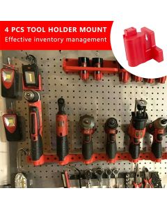 4Pcs Battery Mount Holder Wall Mount Machine for Milwaukee M12 12V Battery Electric Tool Fit Storage Rack Power Tools