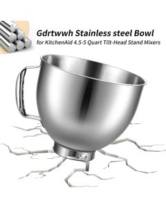 2025 Stainless steel maker accessory set, suitable for Kitchenaid desktop mixer bowls 5 quarts tilt head vertical mixing bowl