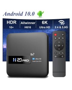 HONGTOP H20PRO Smart TV Box WiFi6 Android 10 6K 4K 3D Media Player TV Box Android 2.4G&5G WIFI Very Fast 1080P Set Top Box