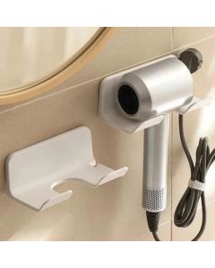 Hair Dryer Holder Wall Bathroom Shelf Without Drilling Plastic Hair Dryer Stand with Storage Box Toilet Blower Holder Shelf
