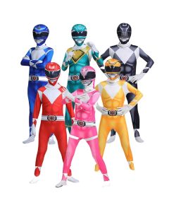 Power Samurai Sentai Shinkenger Rangers Costume Adult Kids Superhero Cosplay Halloween Birthday Party Jumpsuit Zentai Suit