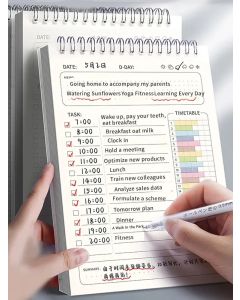 1pc Planner Agenda Spiral A5 Notebook Schedules Daily Plan To Do List Notepad 160 Pages Thick Office School Supplies Stationery