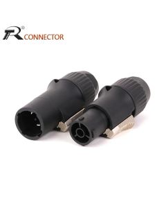 10pcs 3Pins In/Output Waterproof Locking Powercon Male Plug Female Chassis Wire Cable Connectors PA66 Material IP65 Grade