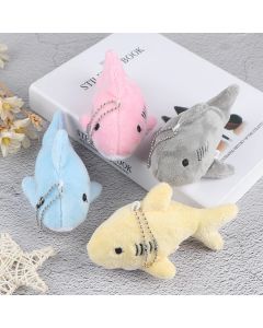 12CM  Keychain Gift Shark Plush Stuffed TOY DOLL  Kids Small Mini Cute Marine Animals Plush Toys