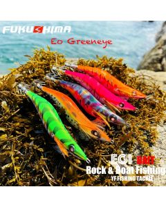 FUKUSHIMA 3.5 EO GREENEYES 20GRAM SQUID JIGS GLOW EGI LURE FISHING WOOD SHRIMP BAIT SHARP HOOKS CUTTLEFISH OCTOPUS BOAT FISHING